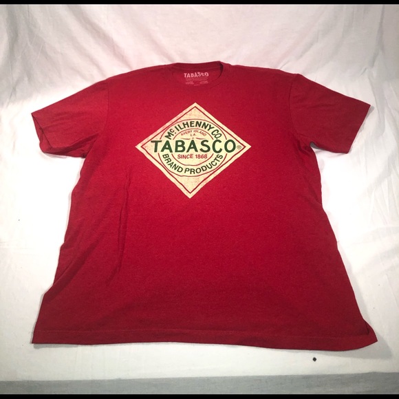 Tabasco Other - Men’s Tabasco Large Logo Graphic Short Sleeve T-Shirt Size XL Red